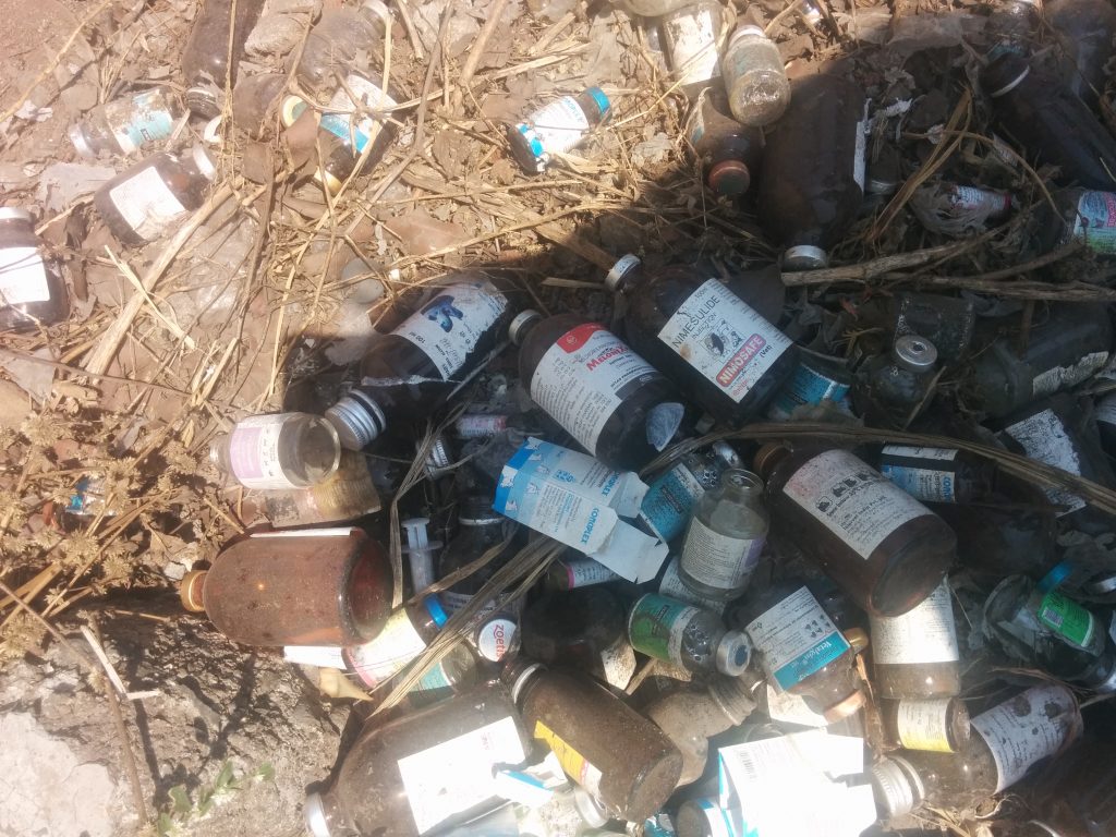 spent oxytocin containers